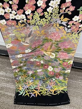 本加賀友禅 黒留袖 中野星峰 落款入 「桐に鴨」 仮絵羽 未仕立て品 正絹 Amazon.co.jp: 本加賀友禅 黒留袖 中野星峰 落款入「桐に鴨」仮